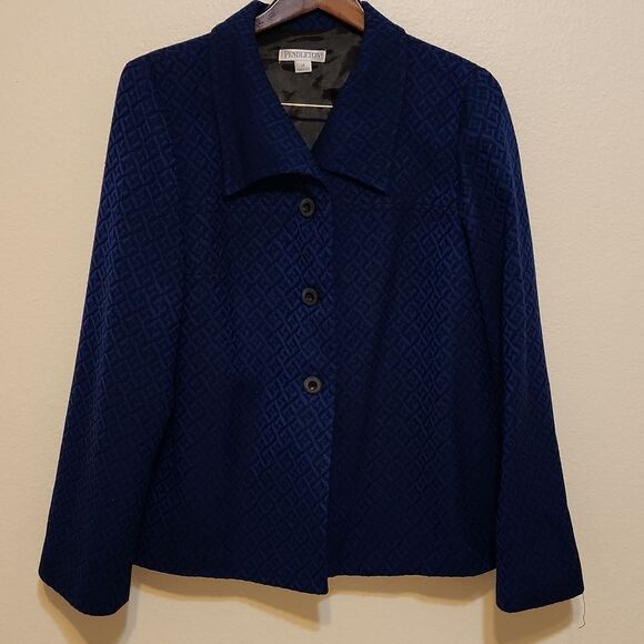 - Vintage  Pendleton virgin wool blazer size 14 - Picture 1 of 8